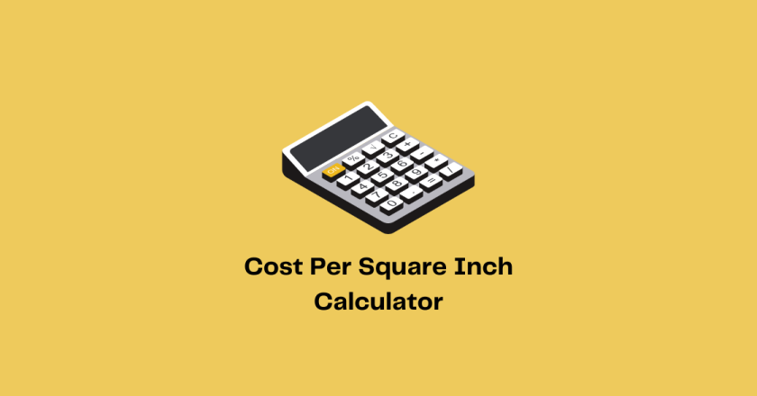 Cost Per Square Inch Calculator